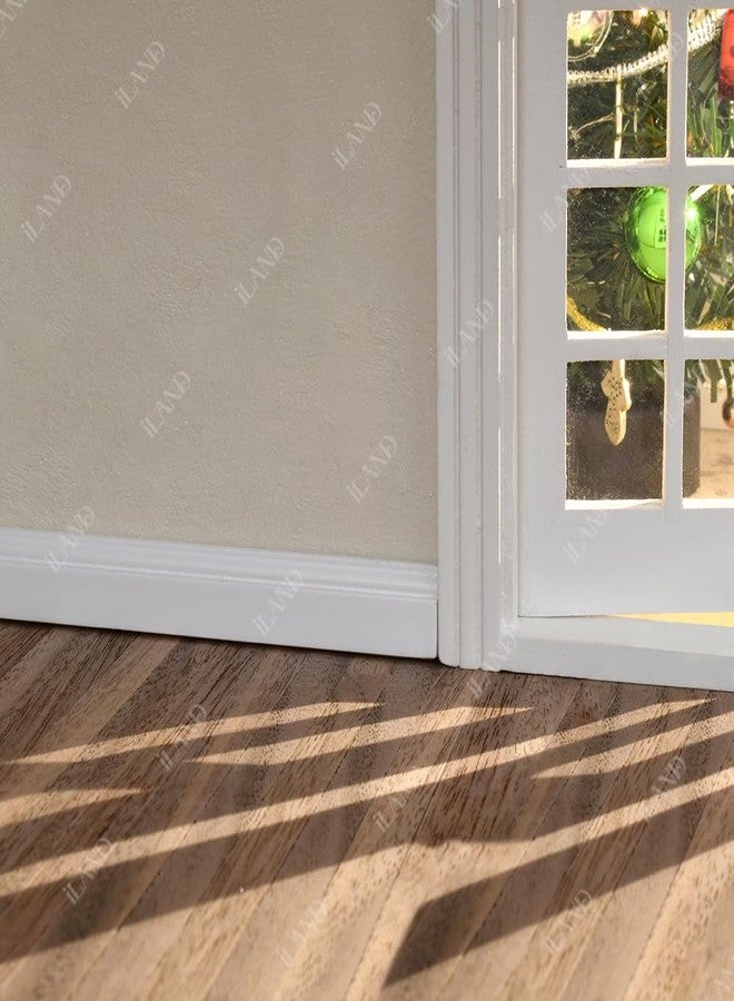 iLAND Dollhouse Flooring 17”x11” 2pcs, Miniature Dollhouse Accessories fit Dollhouse Furniture on 1:12 Scale and 1:6 sacle (Classic Walnut) - Image 5